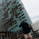 Capitol One Bank Tower is seen with its windows blown out in the downtown area after Hurricane Laura passed through on August 27, 2020 in Lake Charles, Louisiana.